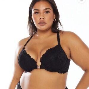 Savage X Fenty Romantic Corded Lace Front-Closure Push-Up Bra